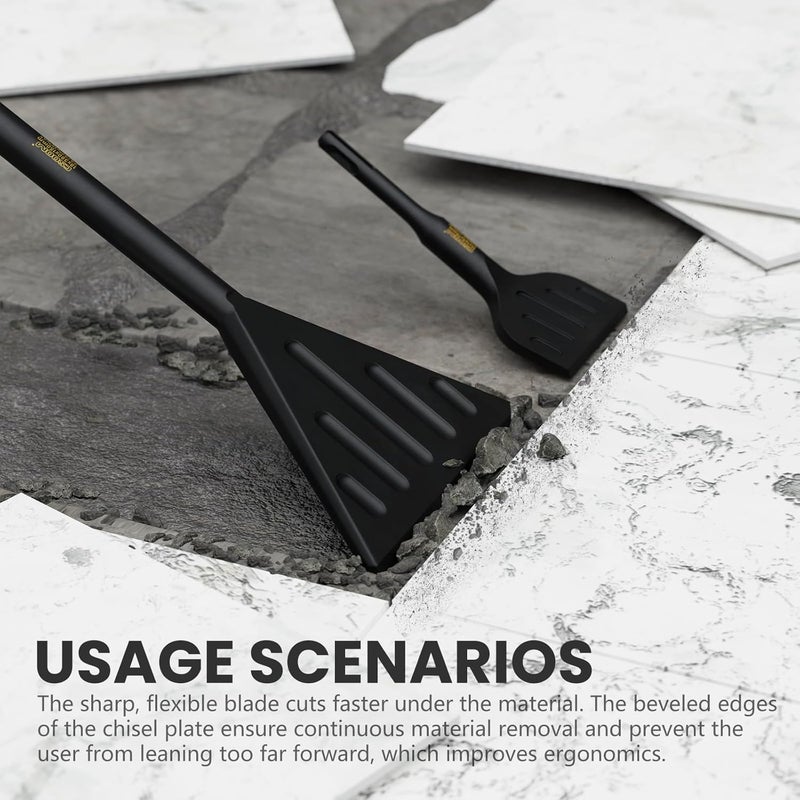 CSOOM SDS Max Chisel, 6 Inch by 15 Inch Tile Removal Scraping Chisel for Floor Removal, Concrete Mortar Thinset with SDS Max Handle Rotary Hammer Bit - Image 5